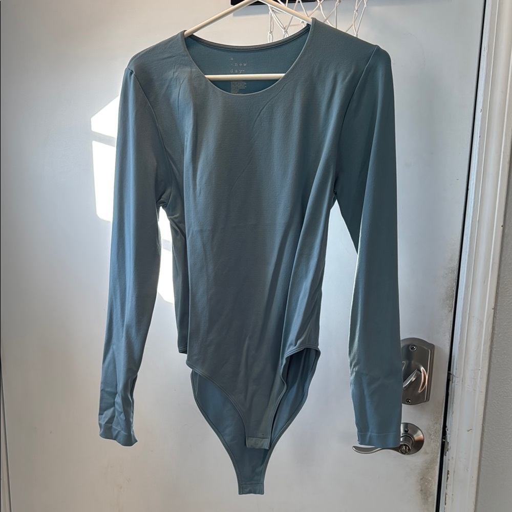 Blue Long Sleeve Bodysuit